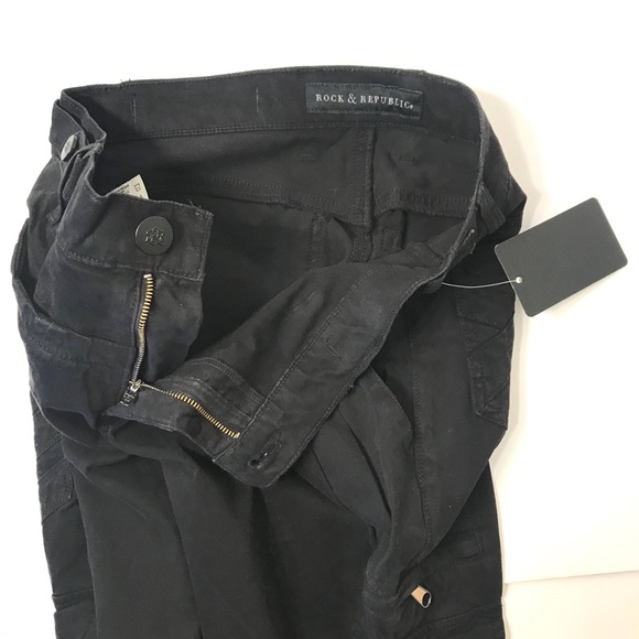 Rock & Republic Danika NWT Black Slouchy Jeans - Picture 5 of 6